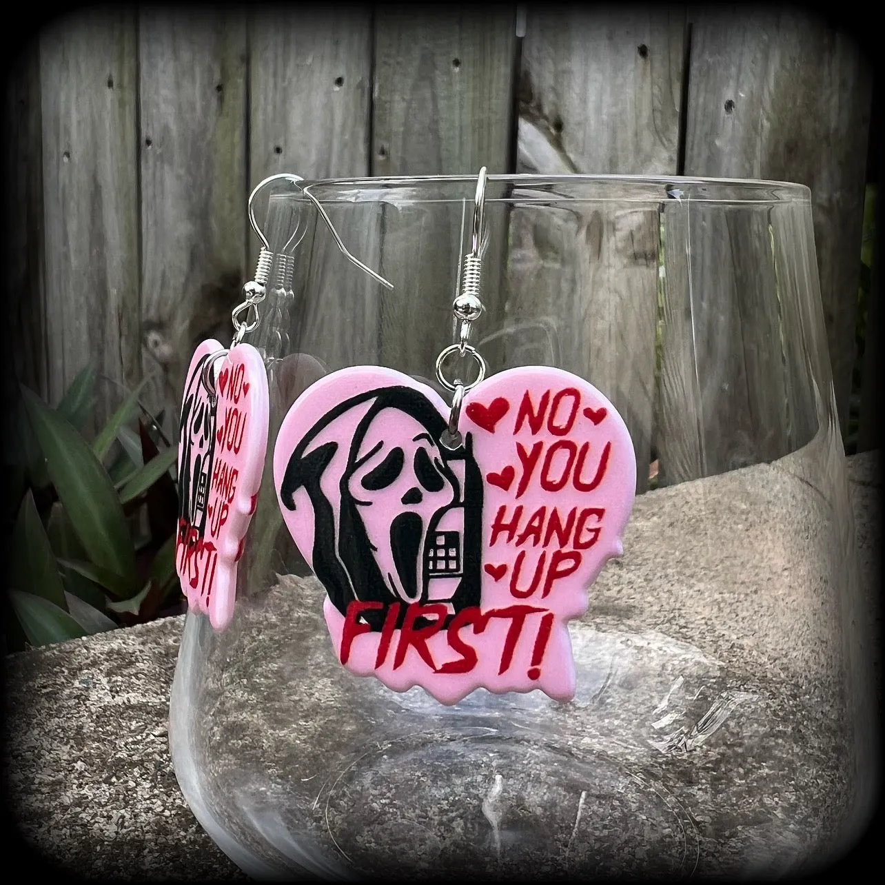 Scream earrings-Horror movie-Halloween earrings