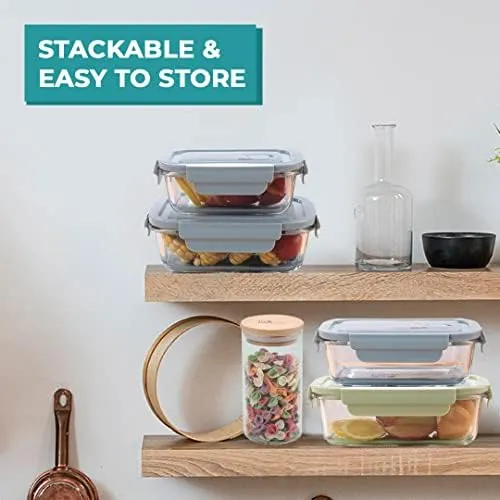 The Better Home Food Containers Blue (Pack of 2) | Food Jars & Containers|Food Storage For Kitchen & SAVYA HOME 3mm HA Tope (16cm)-1.0ltr |Pack and Store Combo (2 Containers   Tope)