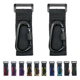 [Upgrade]Baby Stroller Hook with Locking, Carry 30 lbs per Stroller Clip, Baby Stroller Accessories & Car Seat Hook for Hanging Diaper Bag, Golf, Shopping and Pet Cart (2 Pcs   Nylon   Black)