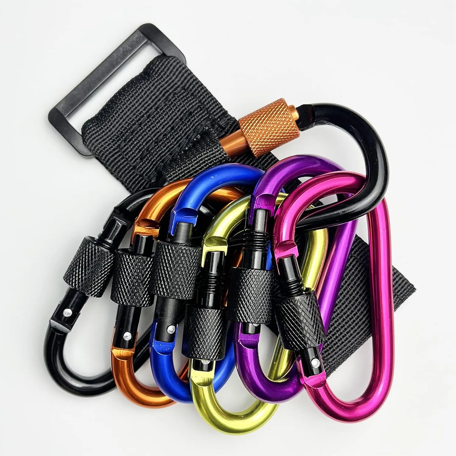[Upgrade]Baby Stroller Hook with Locking, Carry 30 lbs per Stroller Clip, Baby Stroller Accessories & Car Seat Hook for Hanging Diaper Bag, Golf, Shopping and Pet Cart (2 Pcs   Nylon   Black)