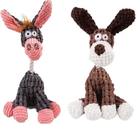 Vianys Bite Buddy, Shirem Bite Buddy, Bite Buddy Chew Toy for Dogs, Indestructible Dog Toy with Squeak, Cute Soft Resistant Dog Toys for Aggressive Chewers (2 PCS C)