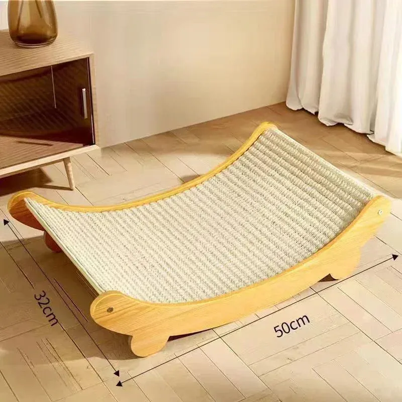 Wooden Scratching & Detachable Wear-resistant Pads Multifunction Cats Sleeping Bed
