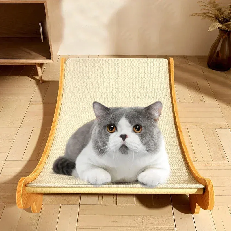 Wooden Scratching & Detachable Wear-resistant Pads Multifunction Cats Sleeping Bed