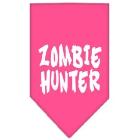 Zombie Hunter Screen Print Bandana Bright Pink Large